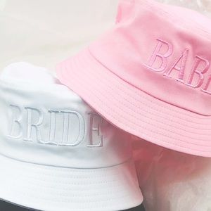 Bride/babe bucket hats NWT 10 pack pink